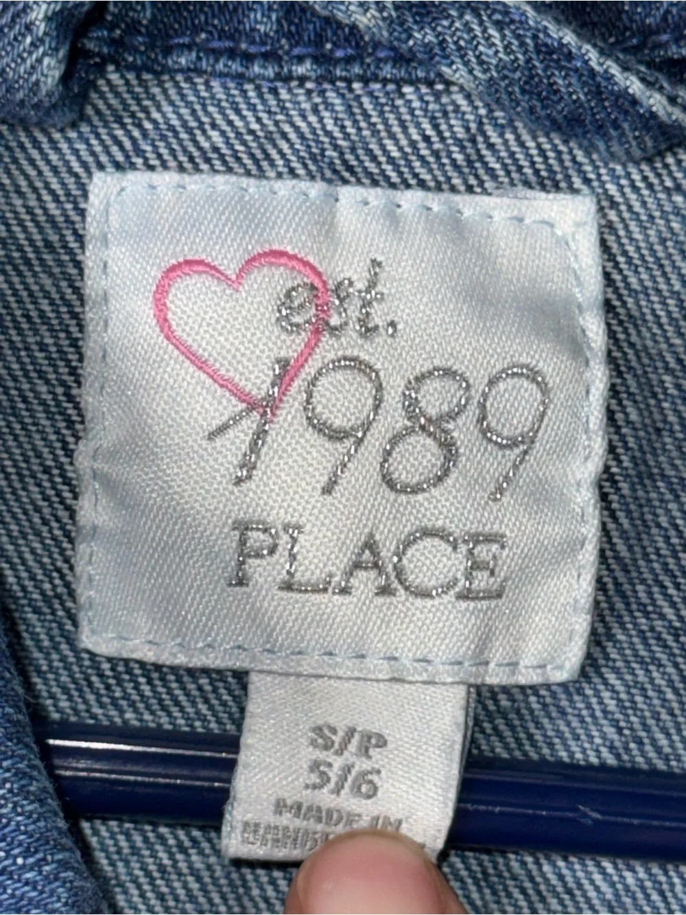 The Children's Place Blue Ombre Denim Vest with Frayed Edges